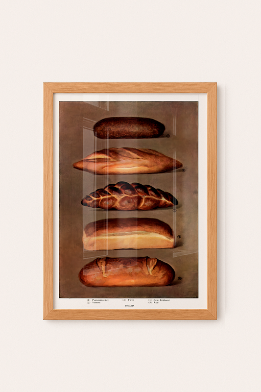 Composição Quadros Pão e Queijo Vintage