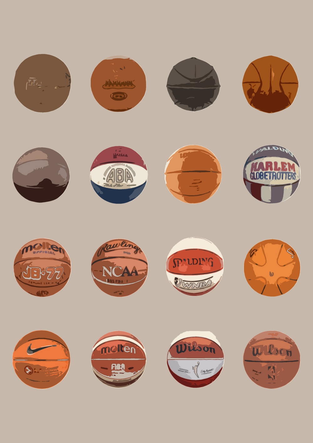 Quadro Bolas de Basquete