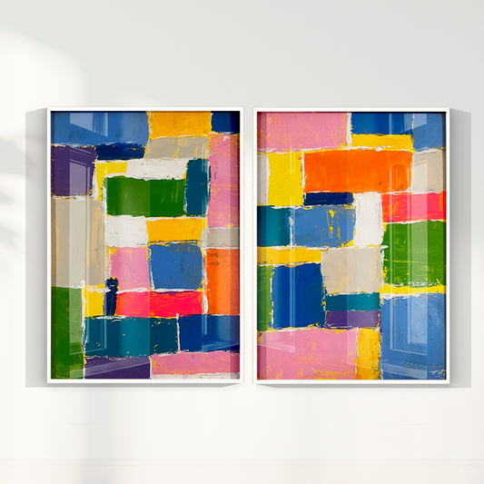 DÍPTICO Color Quadros por D.H.G Abstracts