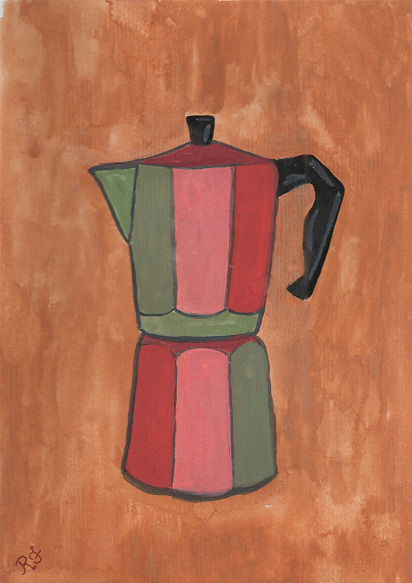 Quadro Cafeteira por aquarelando