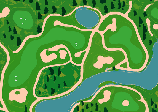 Print Campo de Golf A3 Pronta Entrega
