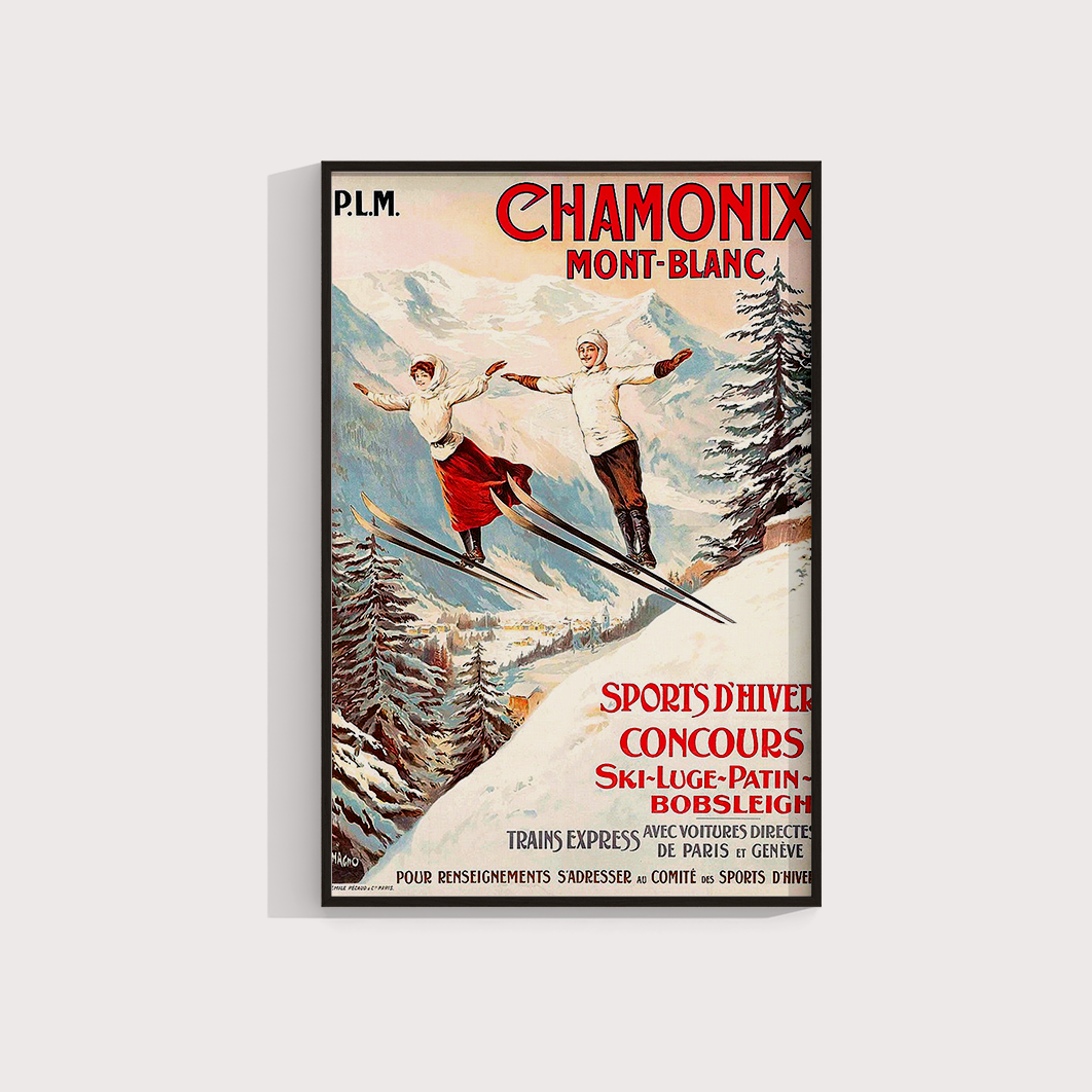Chamonix poster vintage - LARTESTUDIO
