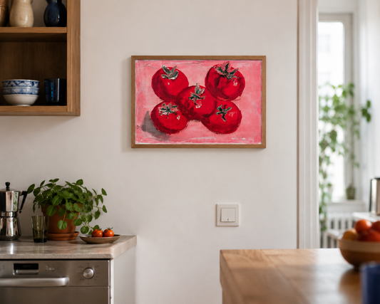 Quadro LUZ E TOMATES por Vitória Fitz