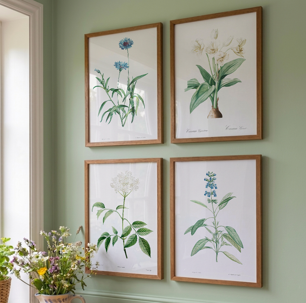 Composição de Quadros 4 Flores