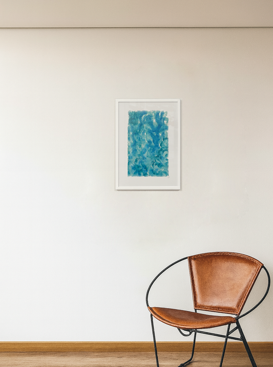 Quadro D.H.G Serie Azul Aquuarela - Peça única