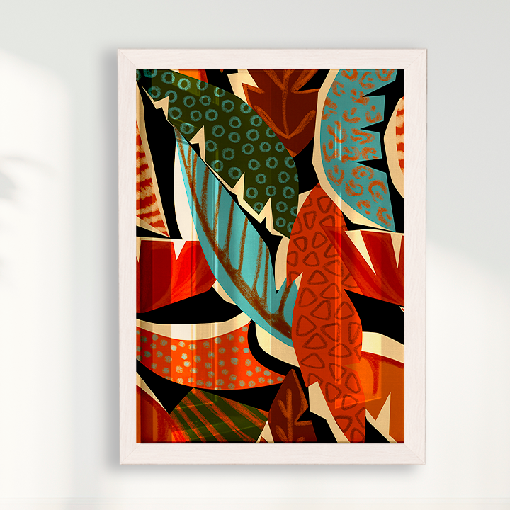 Quadro Folhas Abstratas por Mário Soares