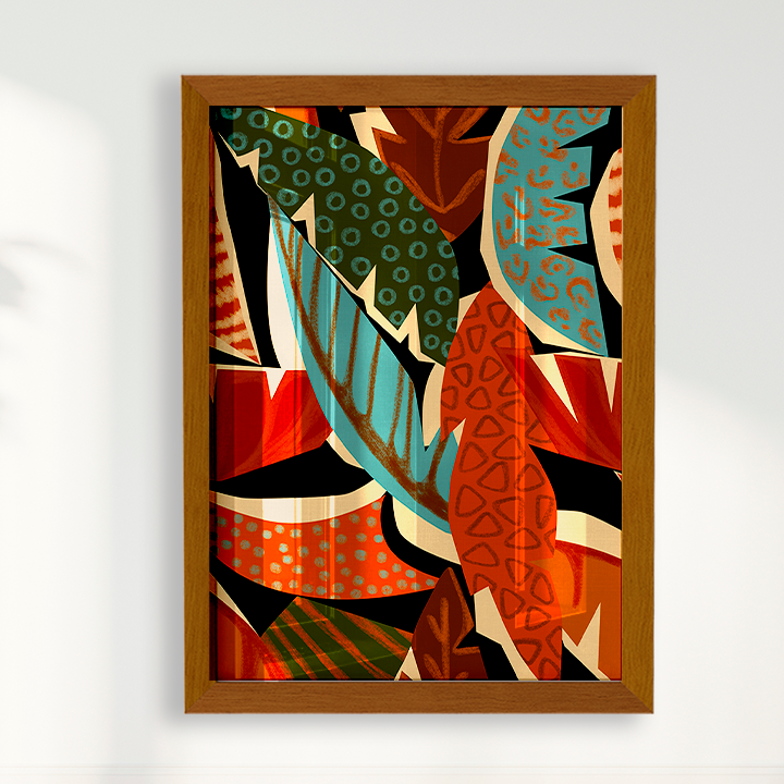 Quadro Folhas Abstratas por Mário Soares