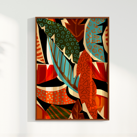 Quadro Folhas Abstratas por Mário Soares
