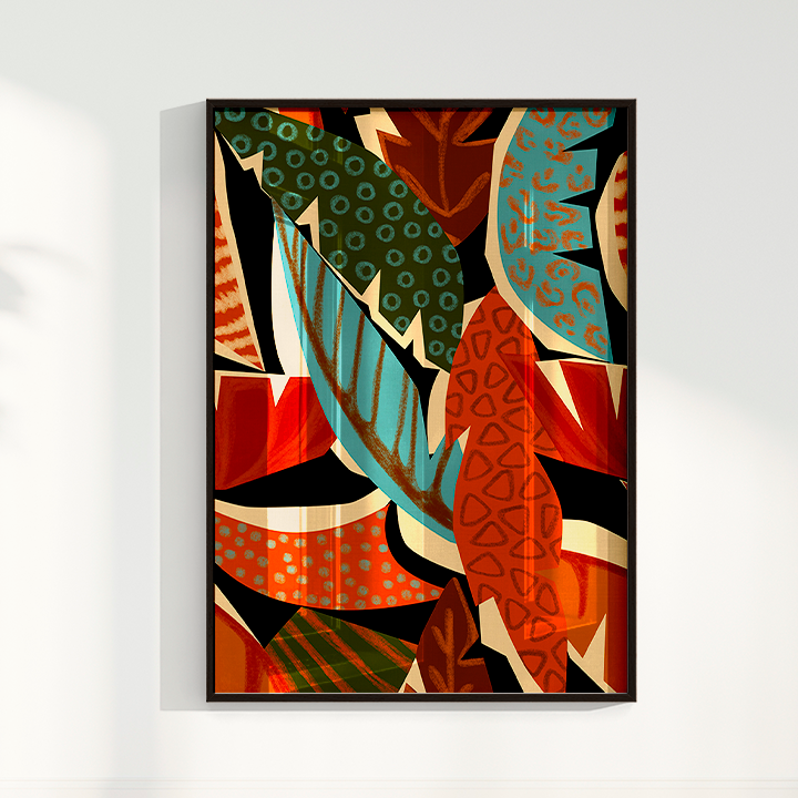 Quadro Folhas Abstratas por Mário Soares