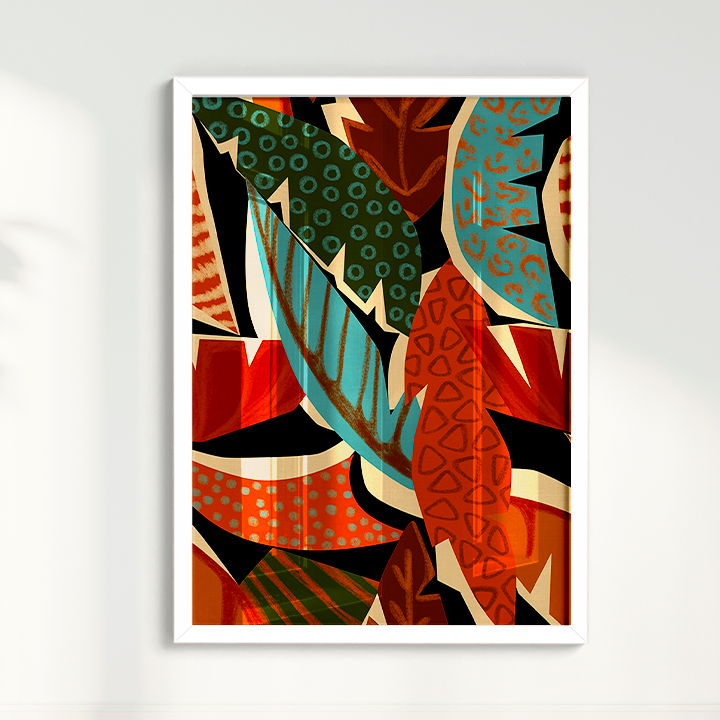 Quadro Folhas Abstratas por Mário Soares