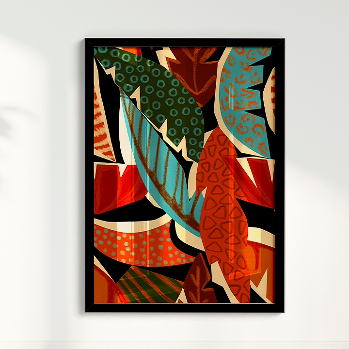 Quadro Folhas Abstratas por Mário Soares