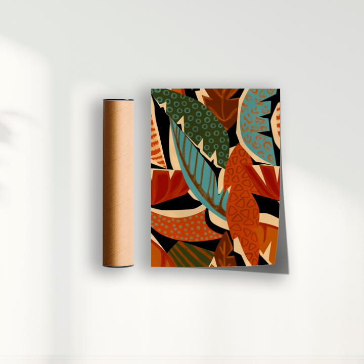 Quadro Folhas Abstratas por Mário Soares
