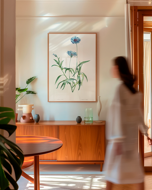 Quadro Blue Flower Tamanho A1 Pronta Entrega