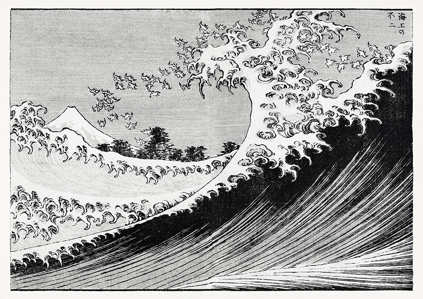 Quadro cem Vistas do Monte Fuji por Katsushika Hokusai