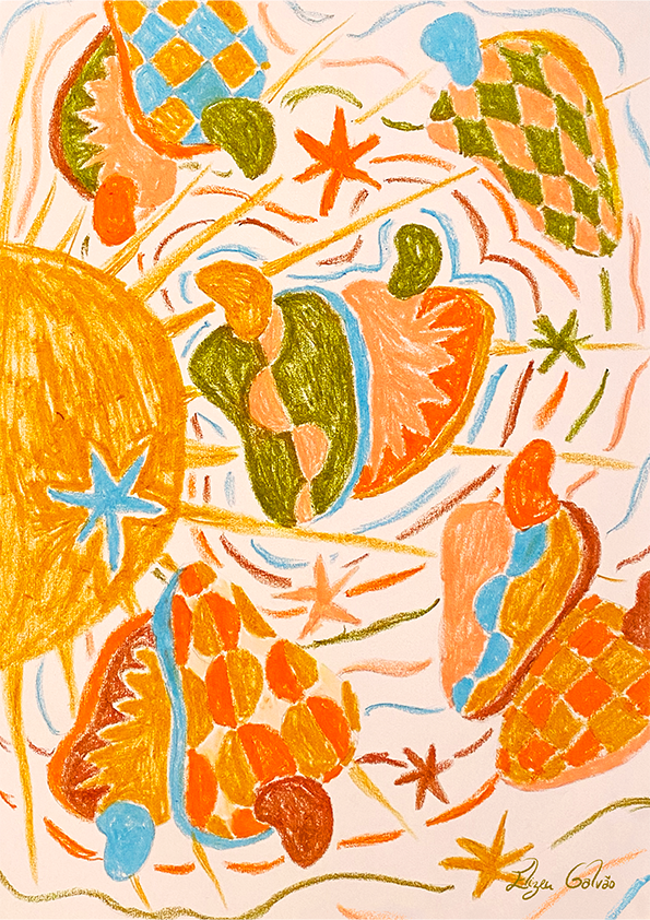 Quadro Noda de caju por Elizeu Galvão Tela Canvas tamanho A2 - Pronta Entrega