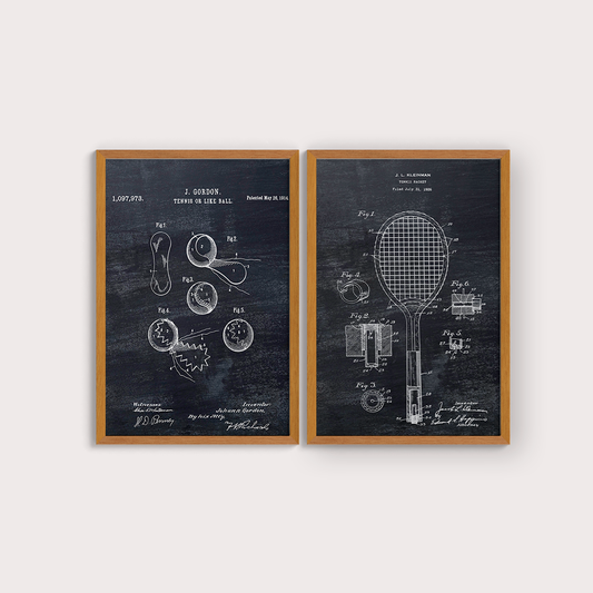 Composição Patente Bola e Raquete de Tênis