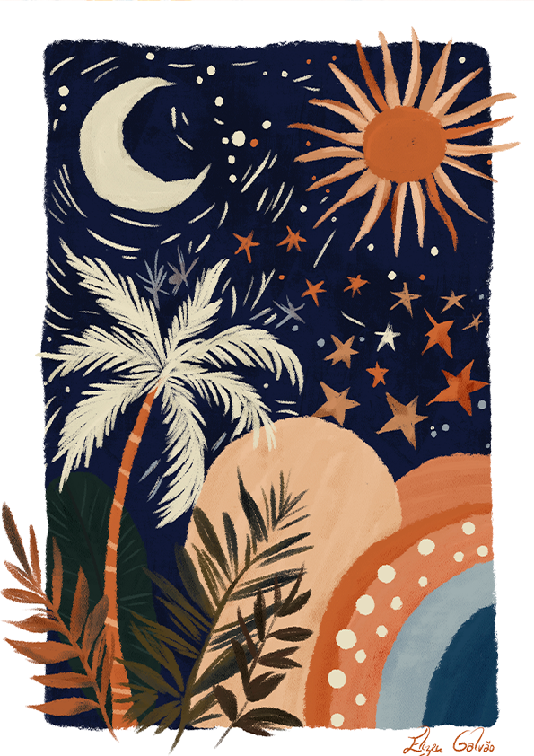 Quadro Paisagem Noite e Dia por Elizeu Galvão