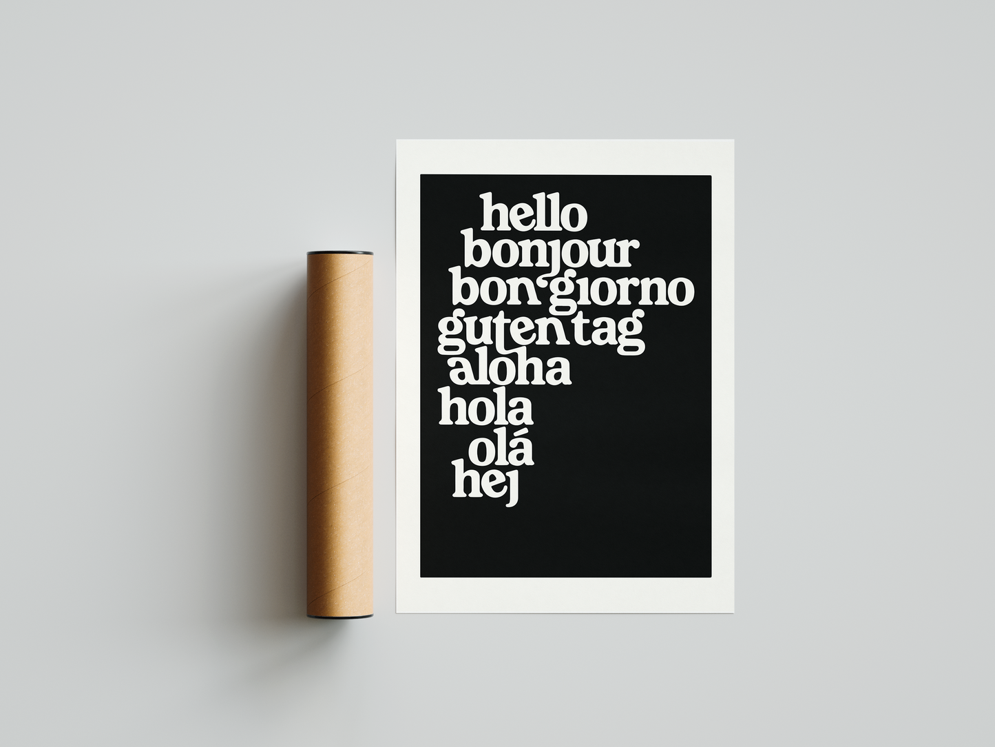 Poster Hello por Thiago Villas Boas pronta entrega Tamanho A3