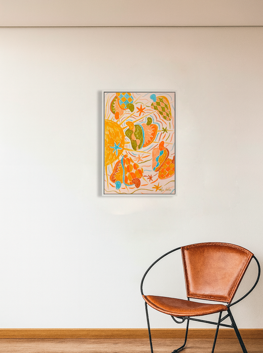 Quadro Noda de caju por Elizeu Galvão Tela Canvas tamanho A2 - Pronta Entrega