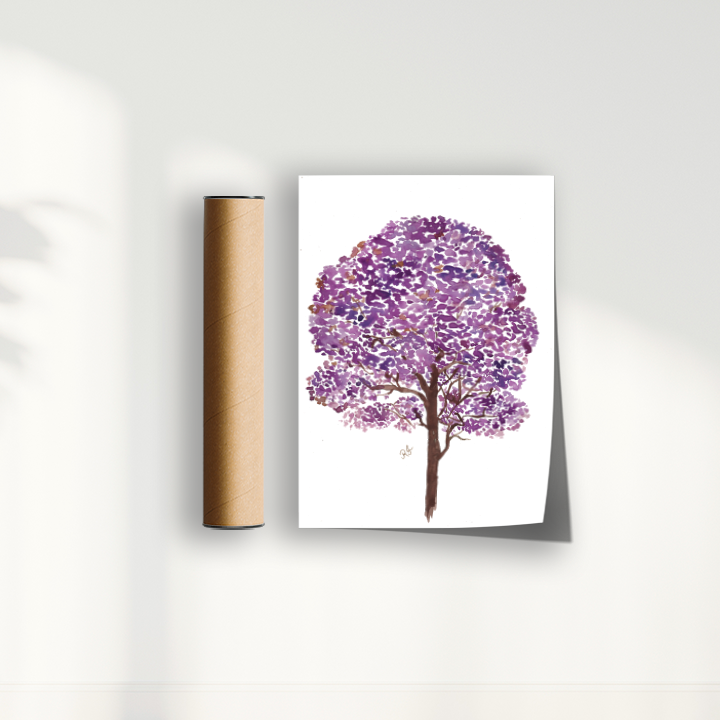 Quadro Ipê Roxo por Aquarelando