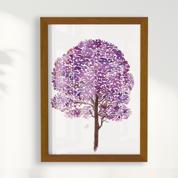 Quadro Ipê Roxo por Aquarelando