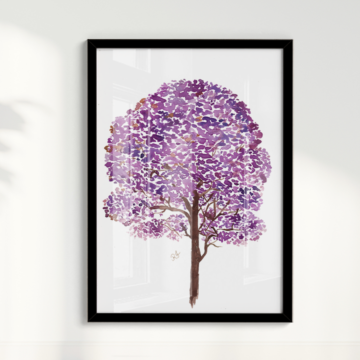 Quadro Ipê Roxo por Aquarelando