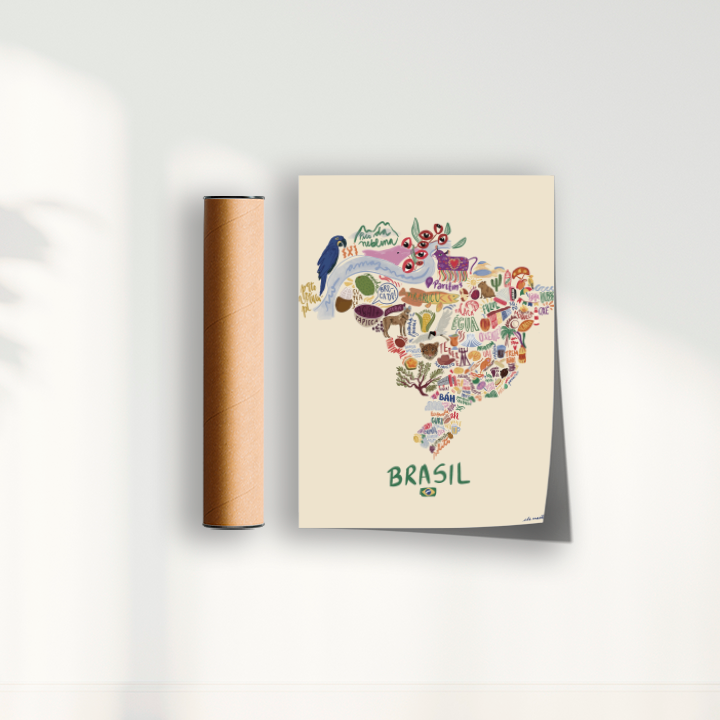 Quadro Brazil por Ela Marte