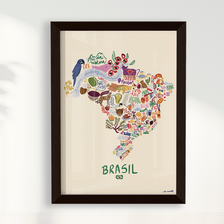 Quadro Brazil por Ela Marte