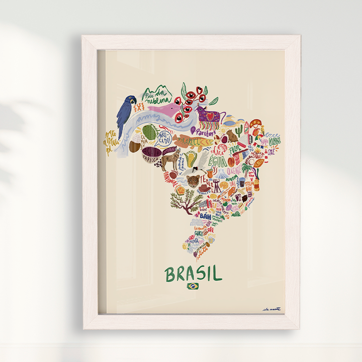 Quadro Brazil por Ela Marte