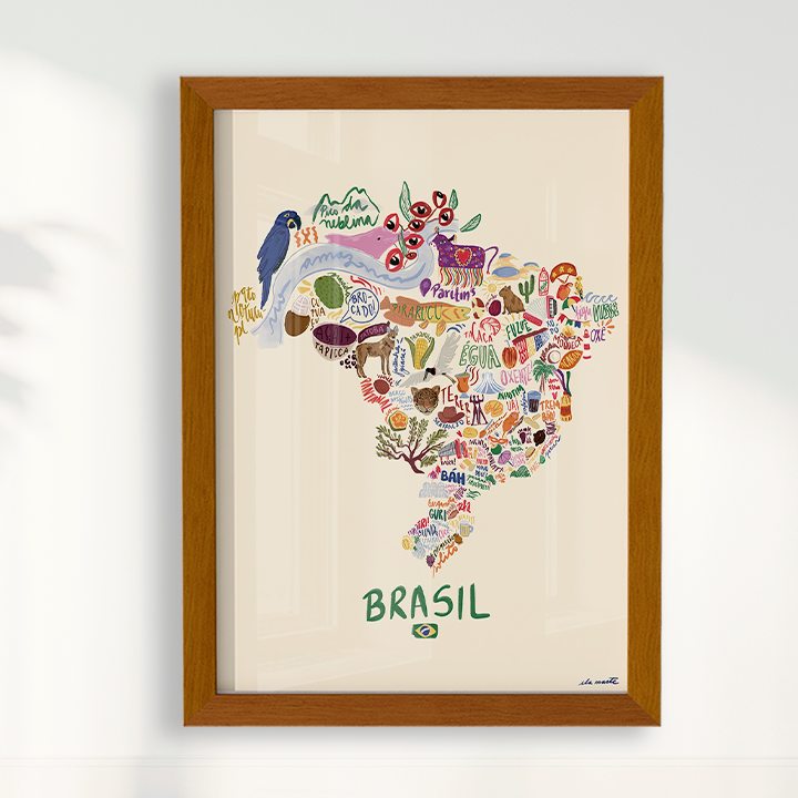 Quadro Brazil por Ela Marte