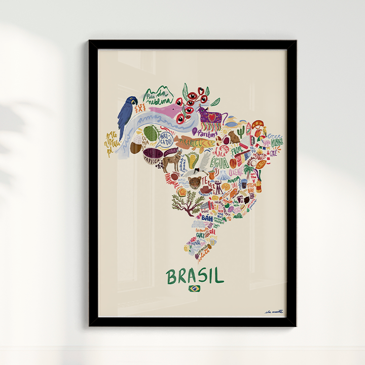 Quadro Brazil por Ela Marte