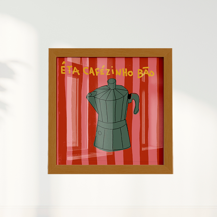 Quadro Cafezinho 30x30cm pronta entrega