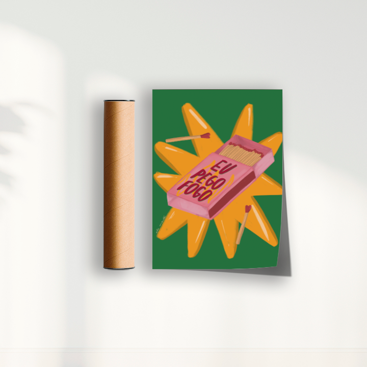 Quadro Eu Pego Fogo por Ela Marte