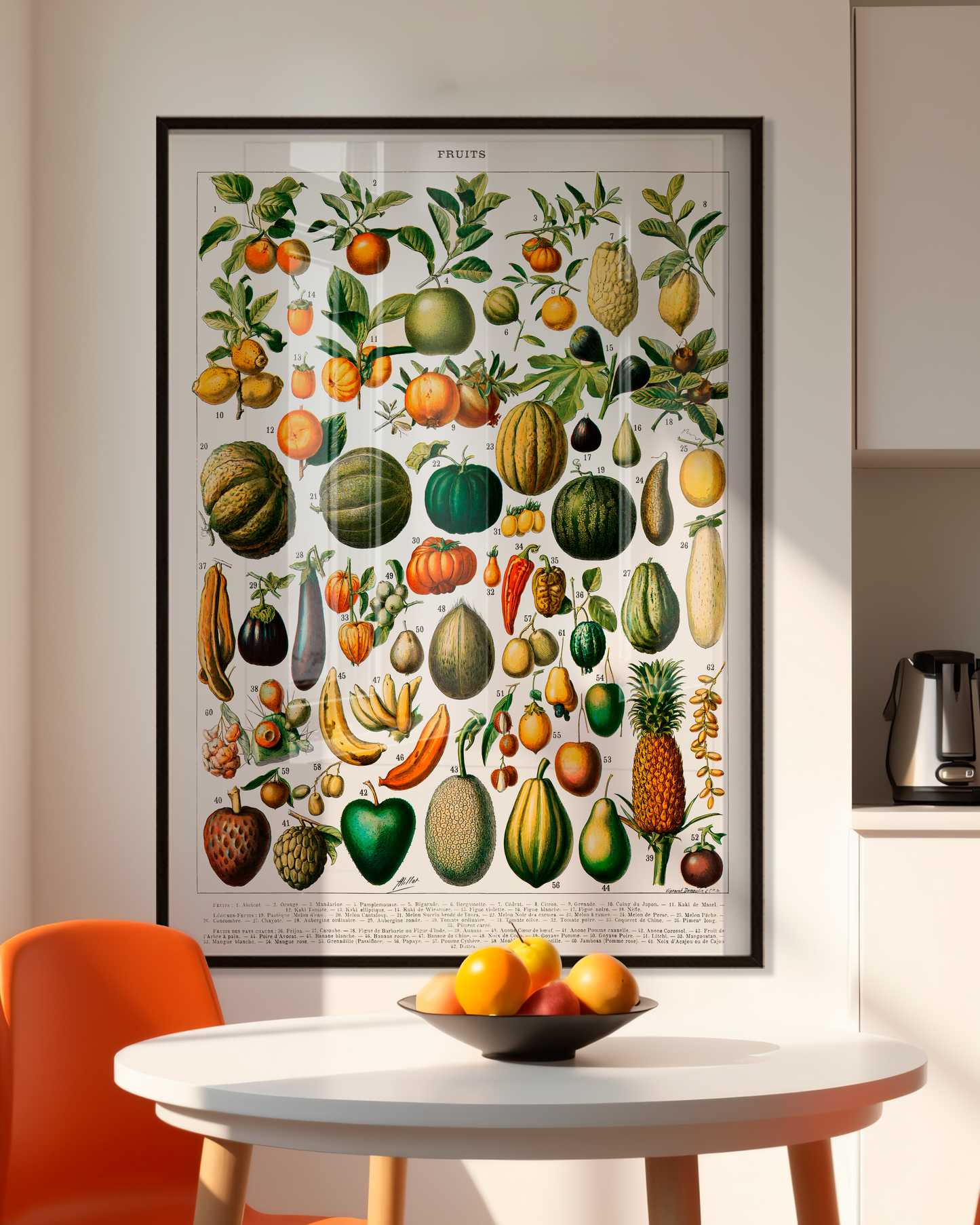 Quadro Fruits White tamanho A0 pronta Entrega