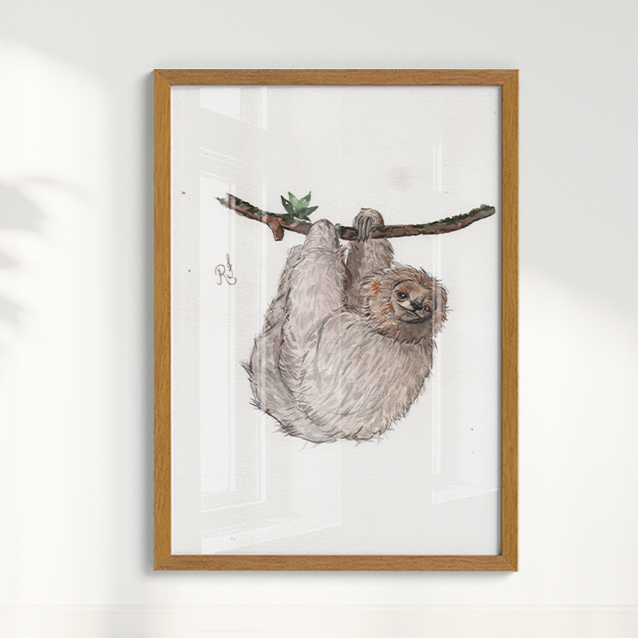 Quadro Bicho Preguiça por Rayana Karoline