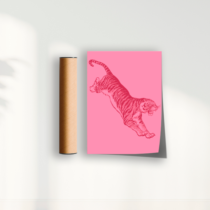 Quadro Tiger - Pink