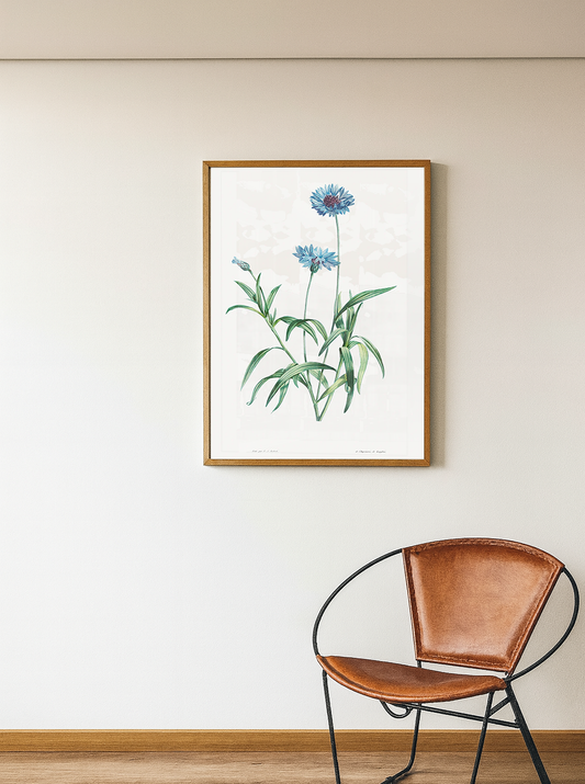 Quadro Blue Flower Tamanho A1 Pronta Entrega