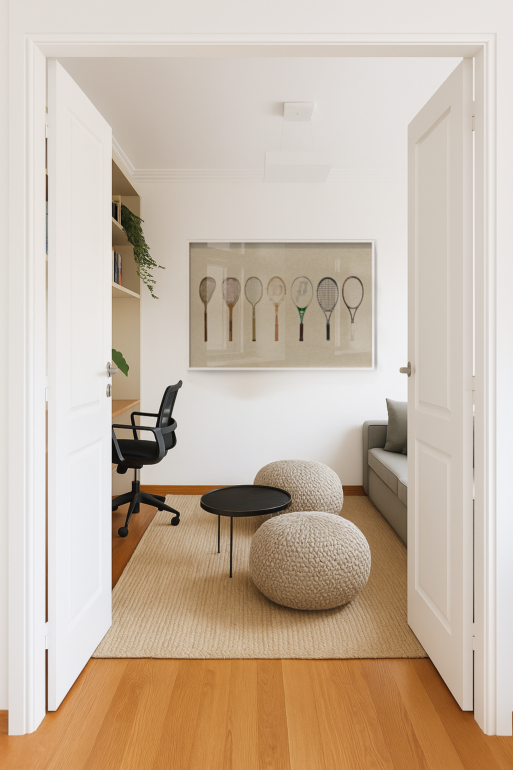 Quadro Raquetes Tamanho A0 Pronta Entrega moldura filete Premium