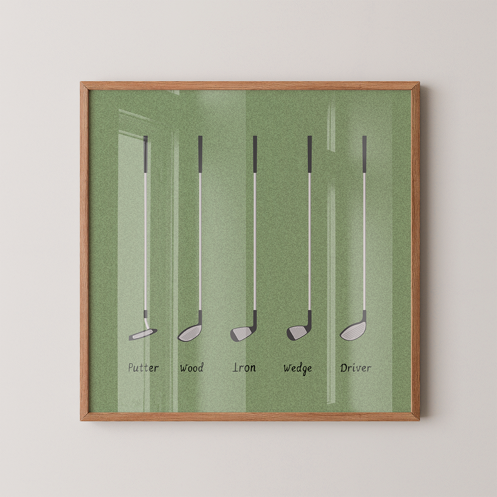 Quadro Tacos de Golfe - Golf Clubs I