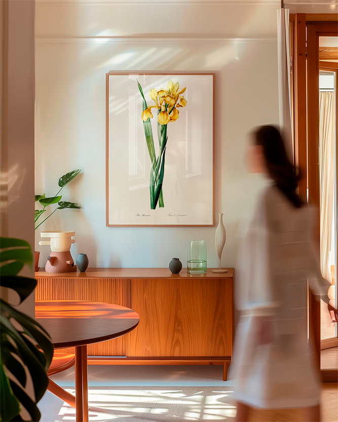 Quadro Iris Amarela Tamanho A1 Pronta Entrega