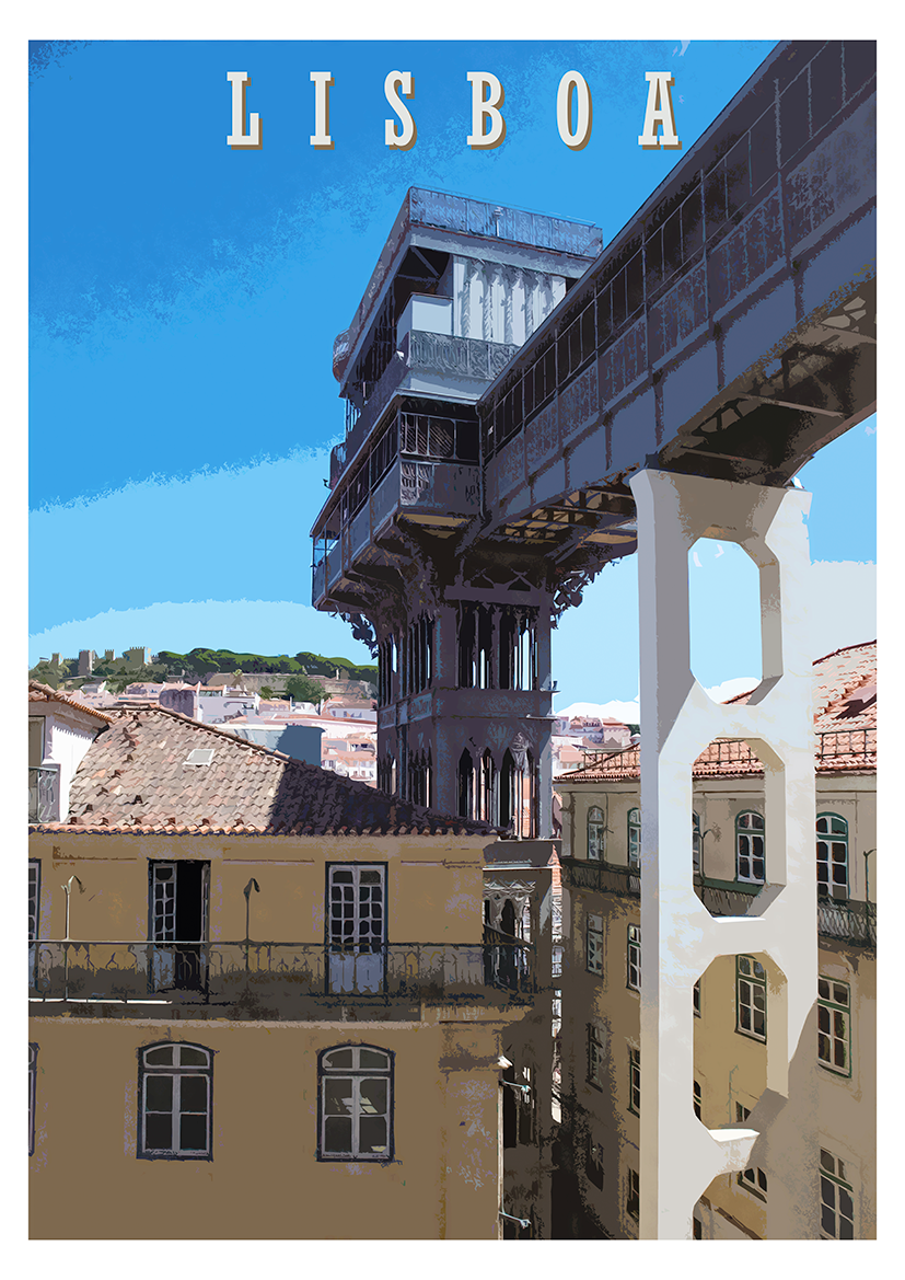 Quadro Lisboa por Angus Waddacor-McConill