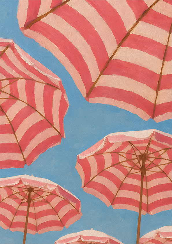 Quadro Rosa no Azul