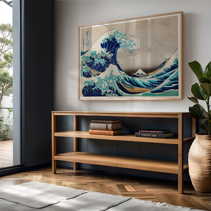 Quadro The Great Wave off Kanagawa por Katsushika Hokusai