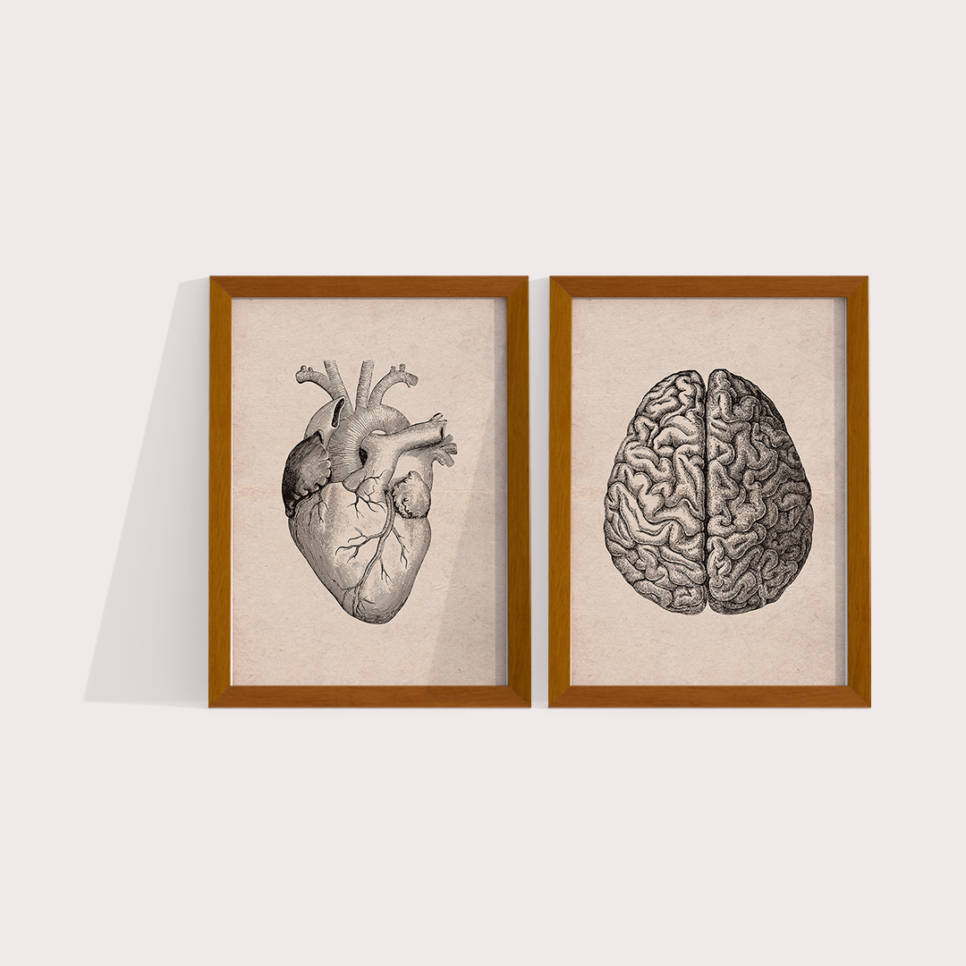 Composição Brain and Heart Vintage - LARTESTUDIO