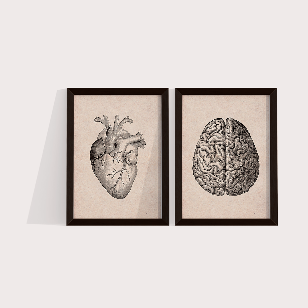 Composição Brain and Heart Vintage - LARTESTUDIO