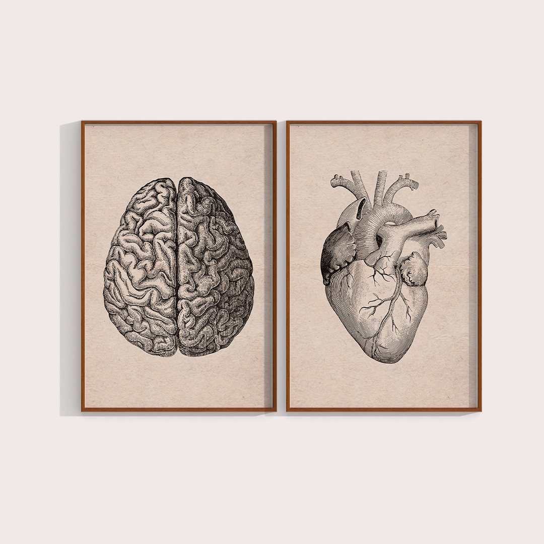 Composição Brain and Heart Vintage - LARTESTUDIO