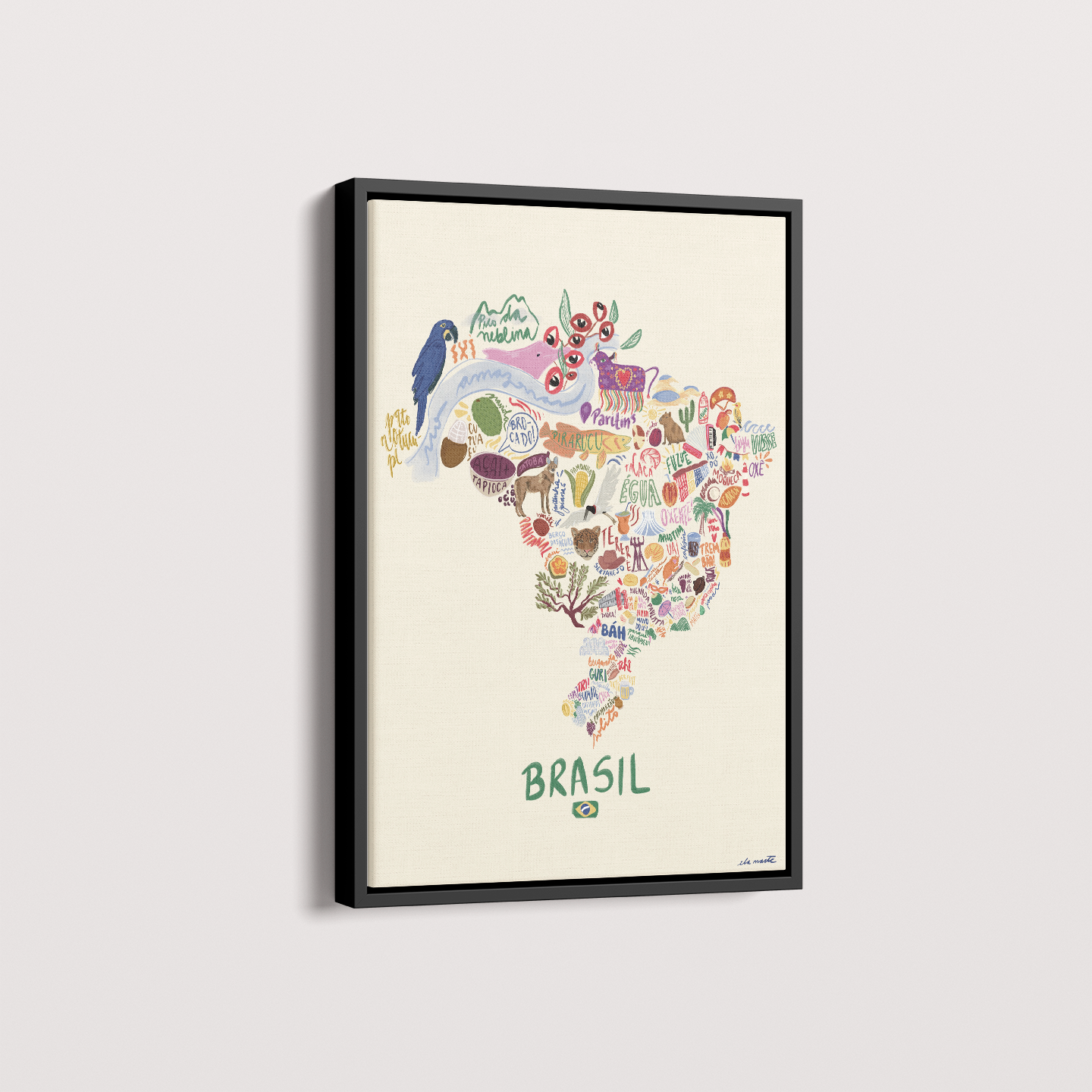 Quadro Brazil por Ela Marte