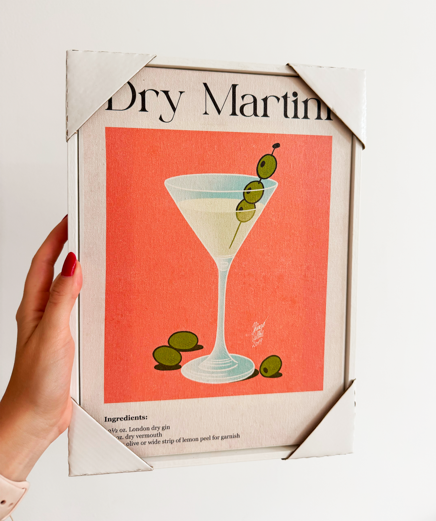 Quadro Dry Martini por Thiago Villas Boas tamanho A4 Pronta entrega