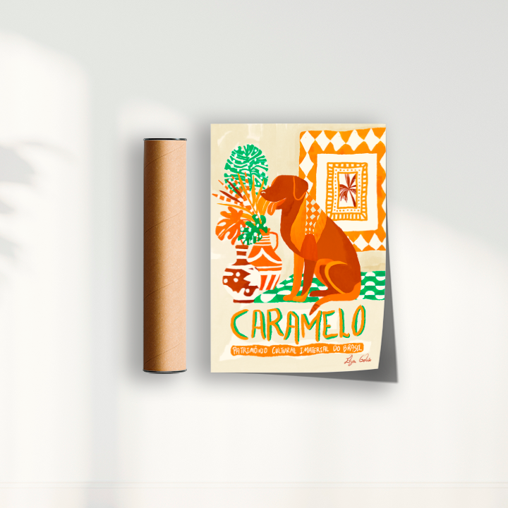 Quadro Cachorro caramelo por Elizeu Galvão
