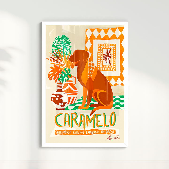 Quadro Cachorro caramelo por Elizeu Galvão